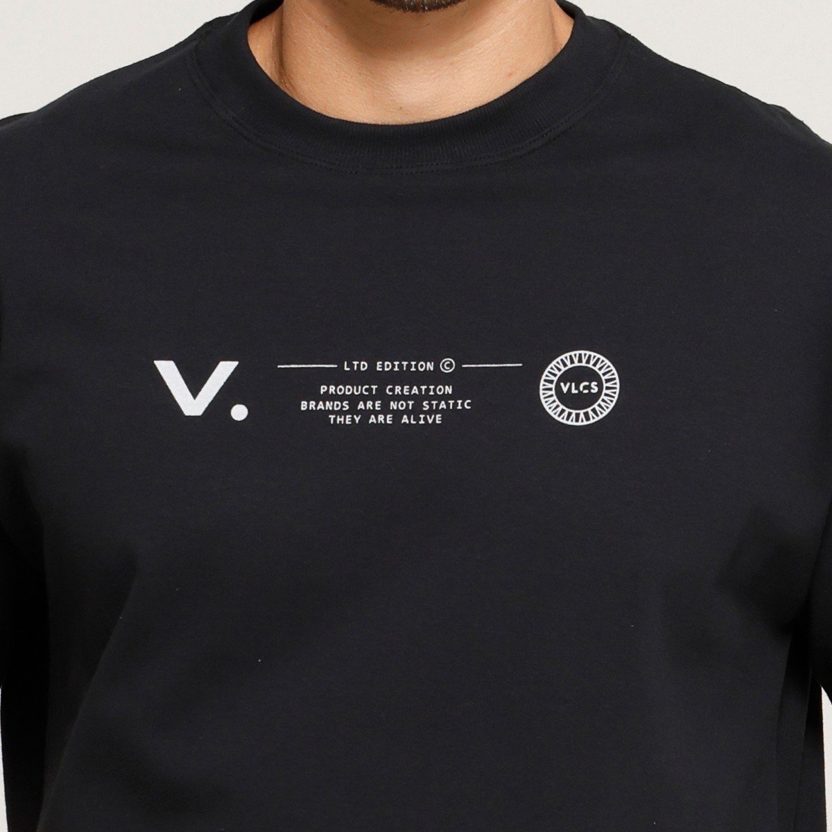 Camiseta Masculina VLCS Oversized Selo em Algodão Penteado